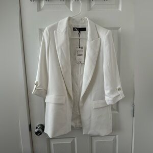 Zara White Blazer